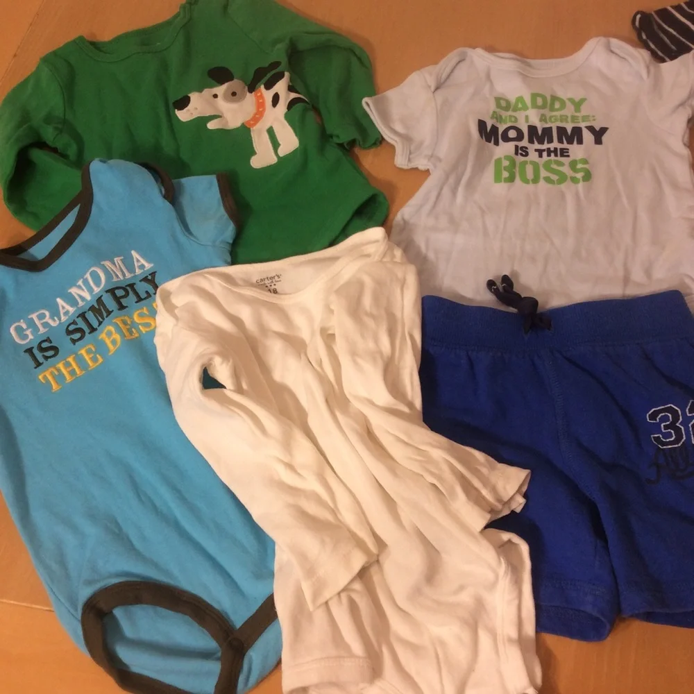 Carters boys baby onesie shorts pants mix